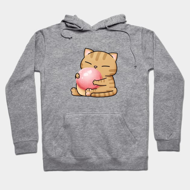 Chubby Cat Pink Dango Hoodie by Takeda_Art